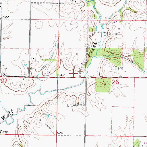 Topographic Map of Bice School (historical), IL