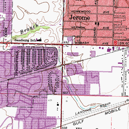 Topographic Map of Coleman, IL