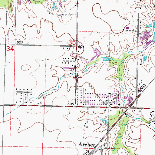 Topographic Map of Crackneck School (historical), IL