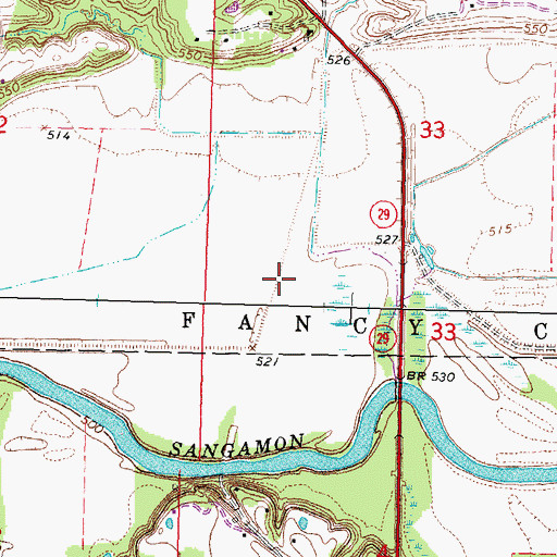 Topographic Map of Horseshoe Lake (historical), IL