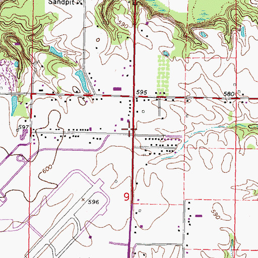 Topographic Map of Liberty School (historical), IL
