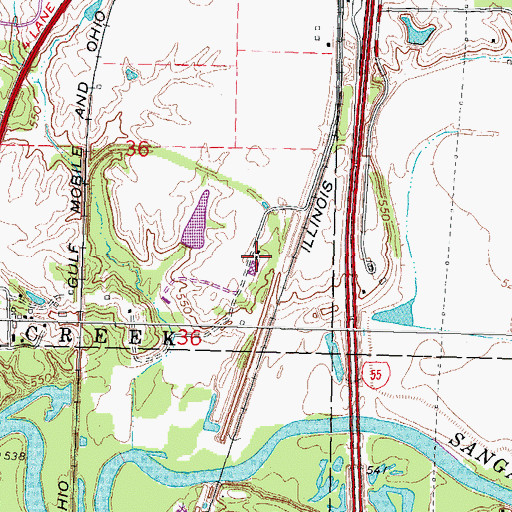 Topographic Map of Peabody, IL