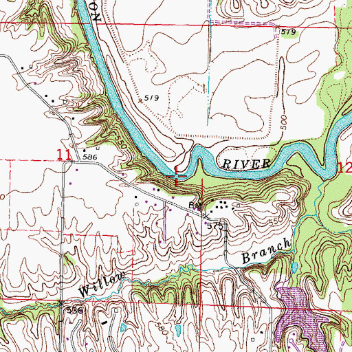 Topographic Map of Rolls Ford, IL