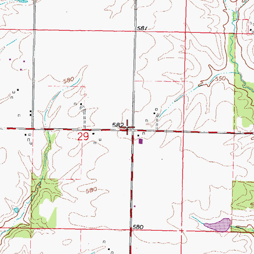 Topographic Map of Sangamo Center School (historical), IL