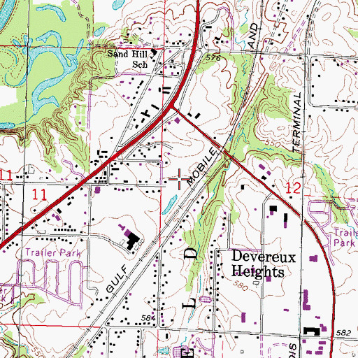 Topographic Map of Streadle, IL