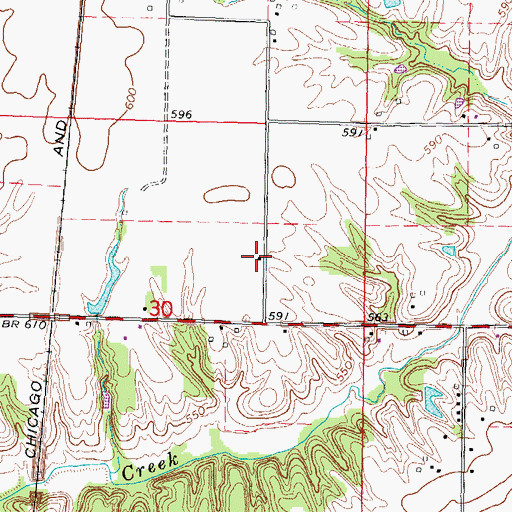 Topographic Map of Strode School (historical), IL