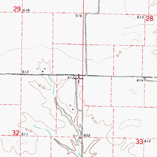 Topographic Map of Tilson School (historical), IL