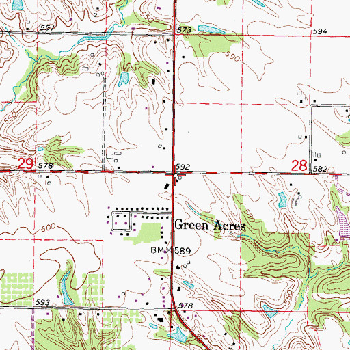 Topographic Map of Wiggins School (historical), IL
