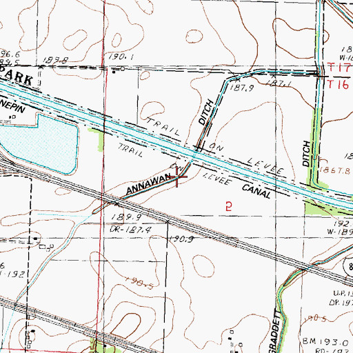 Topographic Map of Annawan Ditch, IL