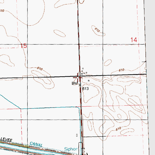 Topographic Map of Bass School (historical), IL