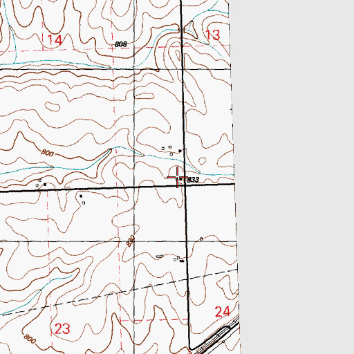 Topographic Map of Cromien School (historical), IL
