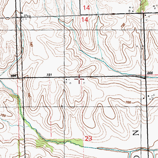 Topographic Map of Dublin School (historical), IL