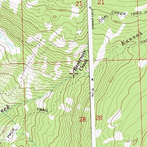 Topographic Map of Reservoir Creek, CO