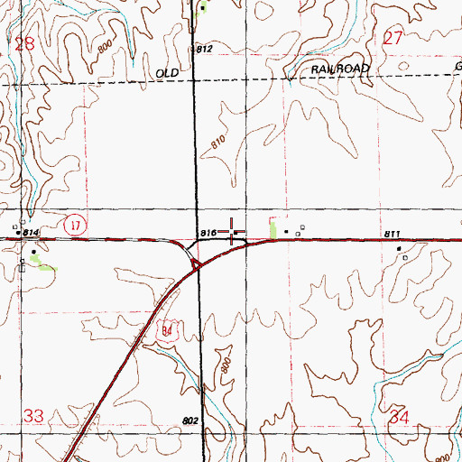 Topographic Map of Kelly School (historical), IL