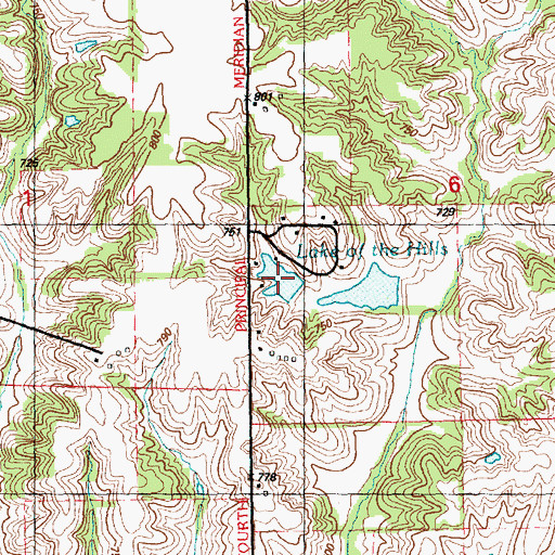Topographic Map of Lake of the Hills, IL