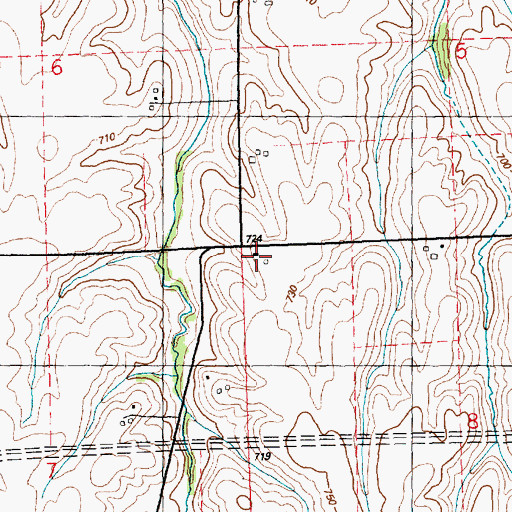 Topographic Map of Liken School (historical), IL