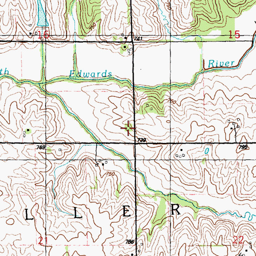 Topographic Map of Maple Hill School (historical), IL