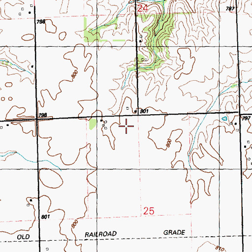 Topographic Map of Maple Ridge School (historical), IL