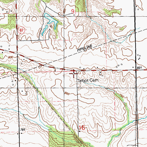 Topographic Map of Middle District School (historical), IL