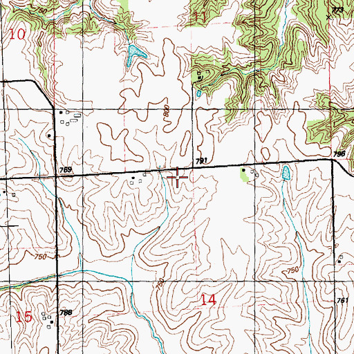 Topographic Map of New Pine School (historical), IL