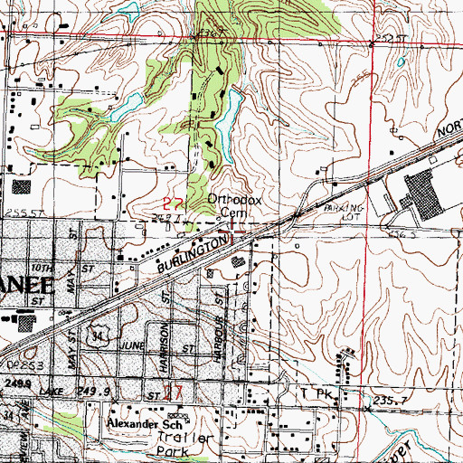 Topographic Map of Orthodox Cemetery, IL