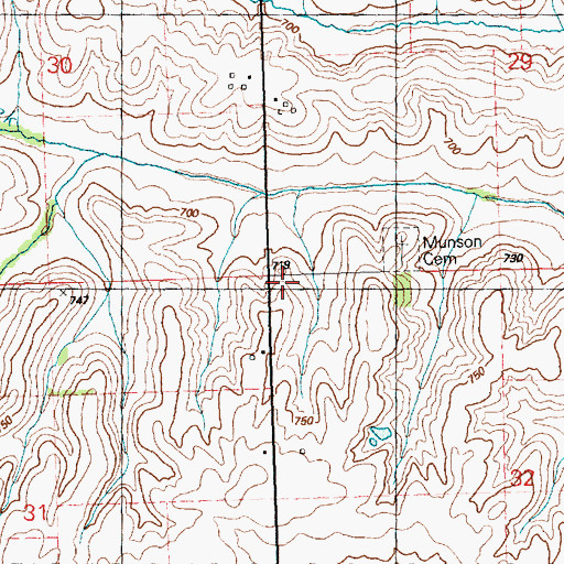 Topographic Map of Pleasant Hill School (historical), IL