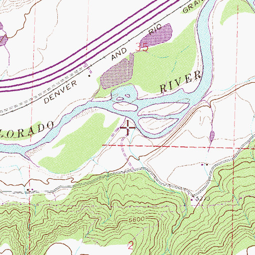 Topographic Map of Cottonwood Creek, CO
