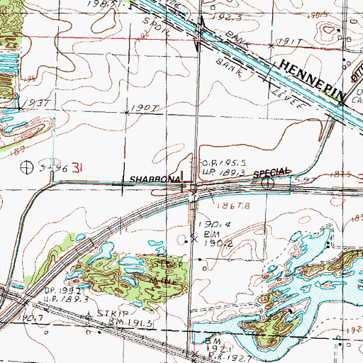 Topographic Map of Shabbona Special Ditch, IL