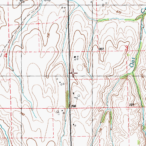 Topographic Map of Stowe School (historical), IL
