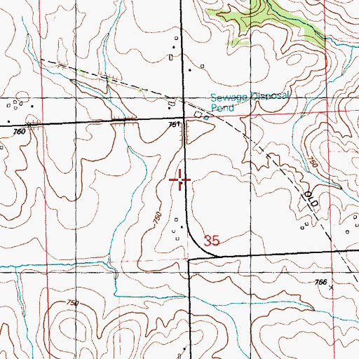Topographic Map of Sunnyside School (historical), IL