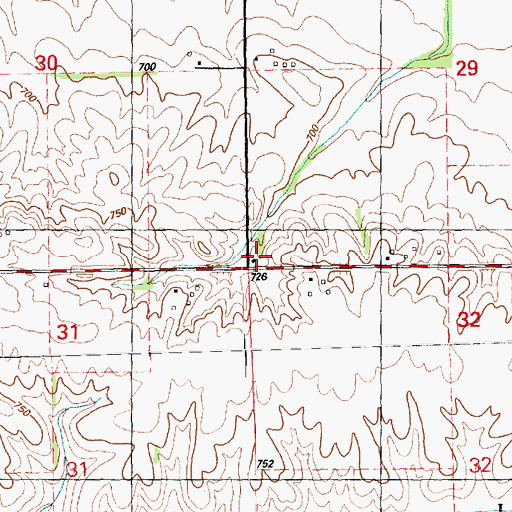 Topographic Map of Tracy School (historical), IL