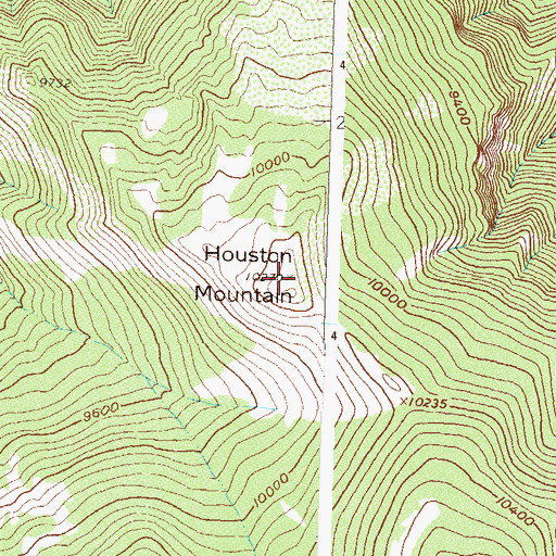 Topographic Map of Houston Mountain, CO