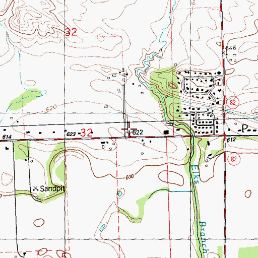 Topographic Map of Wolf School (historical), IL