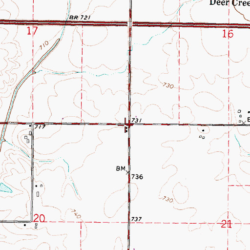 Topographic Map of Chaffer School (historical), IL