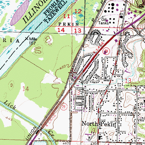 Topographic Map of Grove, IL