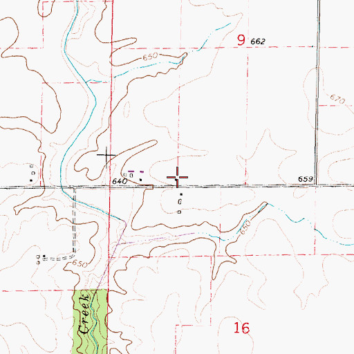 Topographic Map of Lackland School (historical), IL