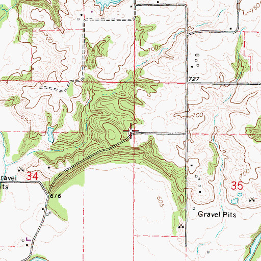 Topographic Map of Lee School (historical), IL