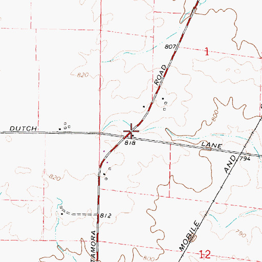 Topographic Map of Liberty School (historical), IL