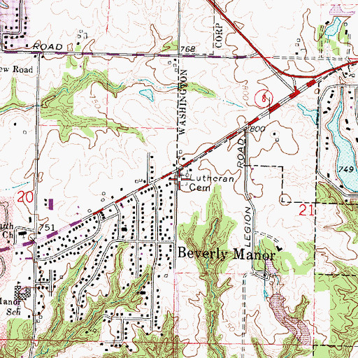 Topographic Map of Zion Lutheran Cemetery, IL
