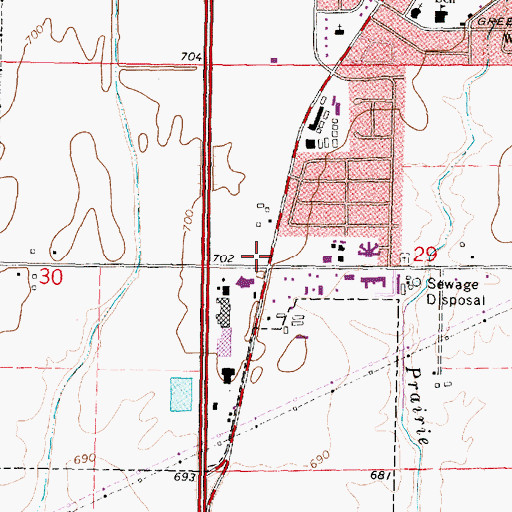 Topographic Map of Maple Grove School (historical), IL