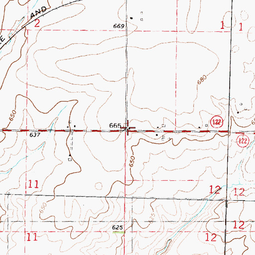 Topographic Map of Meeker School (historical), IL