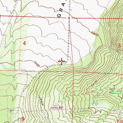Topographic Map of Grass Mesa, CO