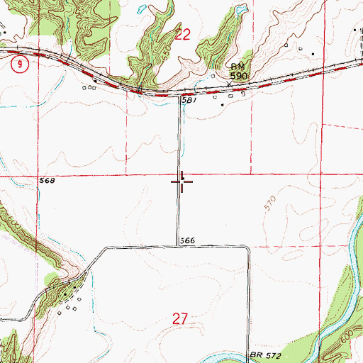 Topographic Map of Menert School (historical), IL