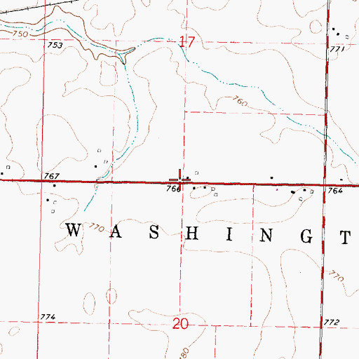 Topographic Map of Pleasant View School (historical), IL