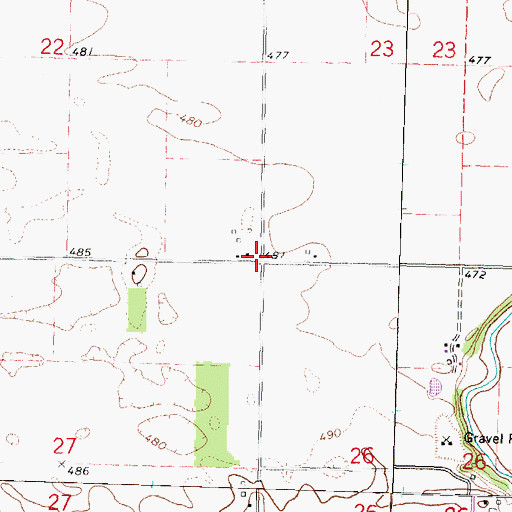Topographic Map of Porter School (historical), IL