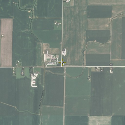 Aerial/Satellite Image of Prairie Creek School (historical), IL