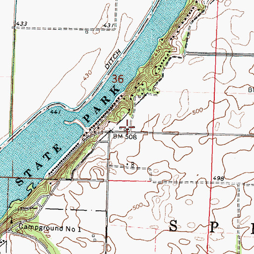 Topographic Map of Radville, IL