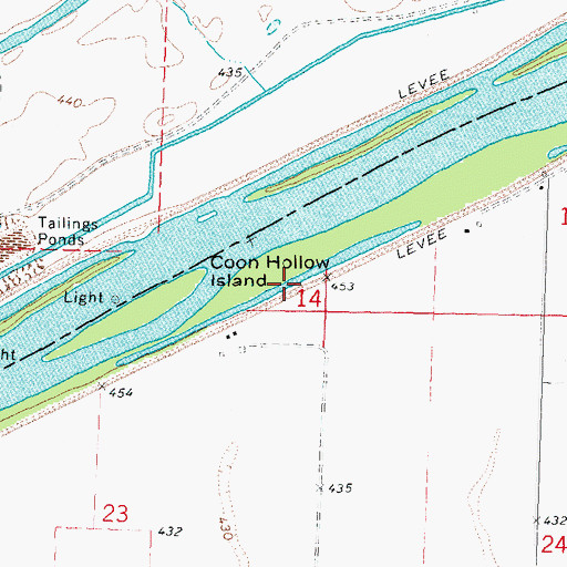 Topographic Map of Redbird Slough, IL