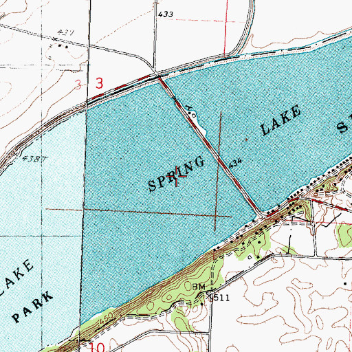 Topographic Map of Sewell Lake (historical), IL