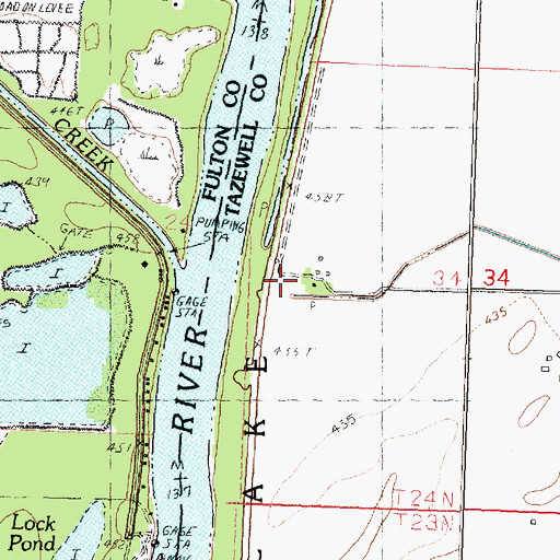 Topographic Map of Spring Lake Elevator Number 2 (historical), IL